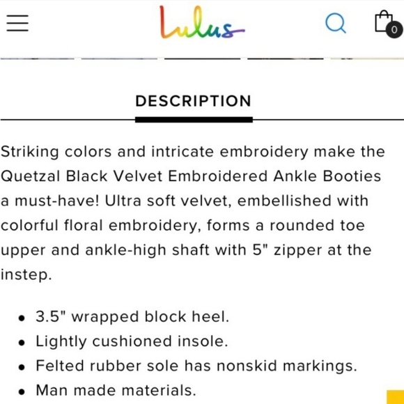 Lulus Embroidered ankle booties Sz 6 - Picture 4 of 4